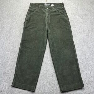 VTG Y2k Levis Silver Tab Corduroy Pants 32x34(33x27.5) Green Carpenter Baggy